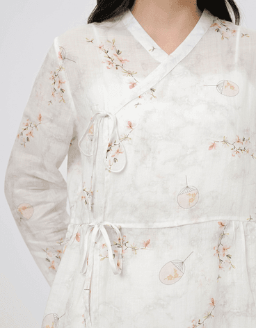 Daisy White Ramie Blouse - Image 4