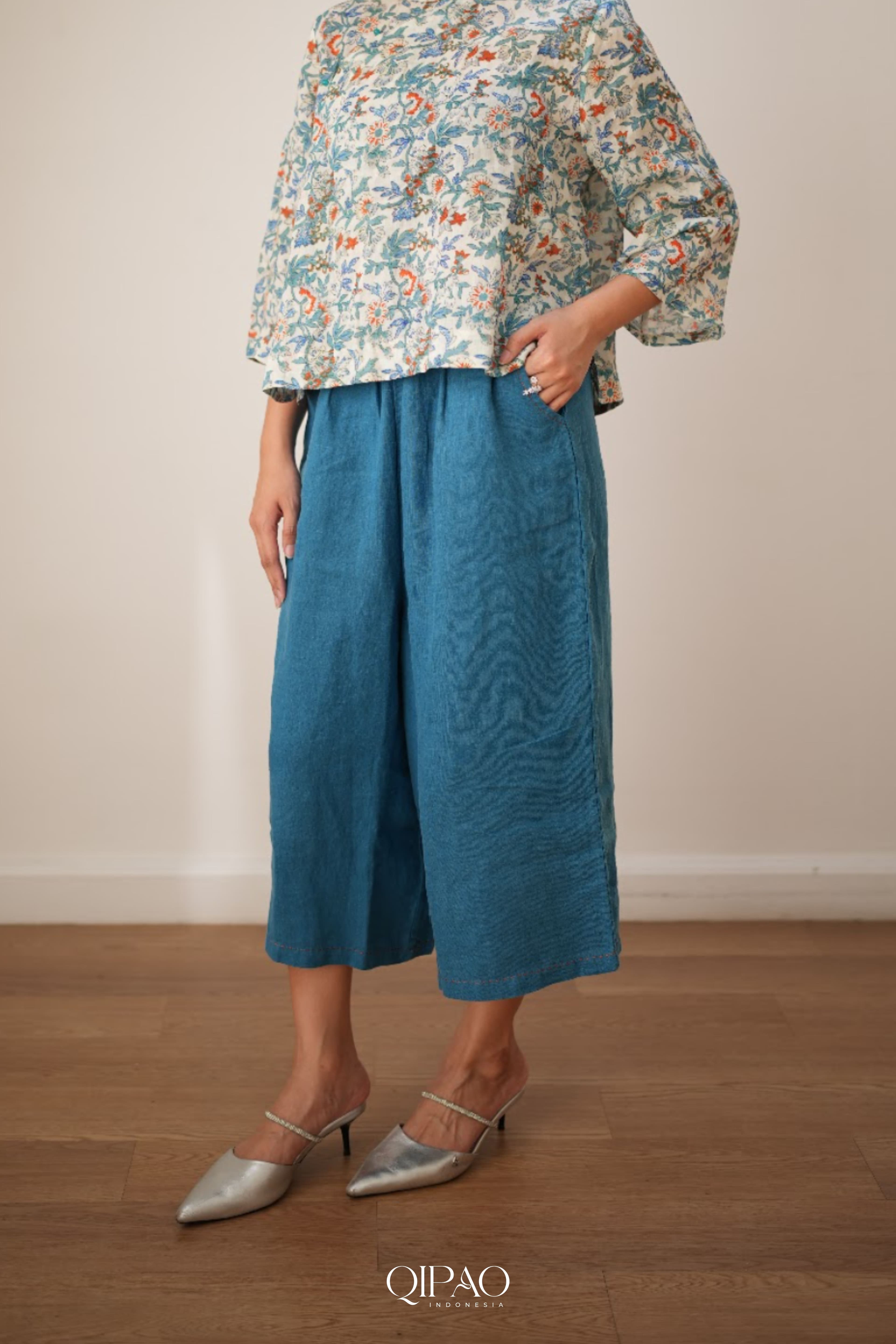 Teal Reverie Wide Pants - 2