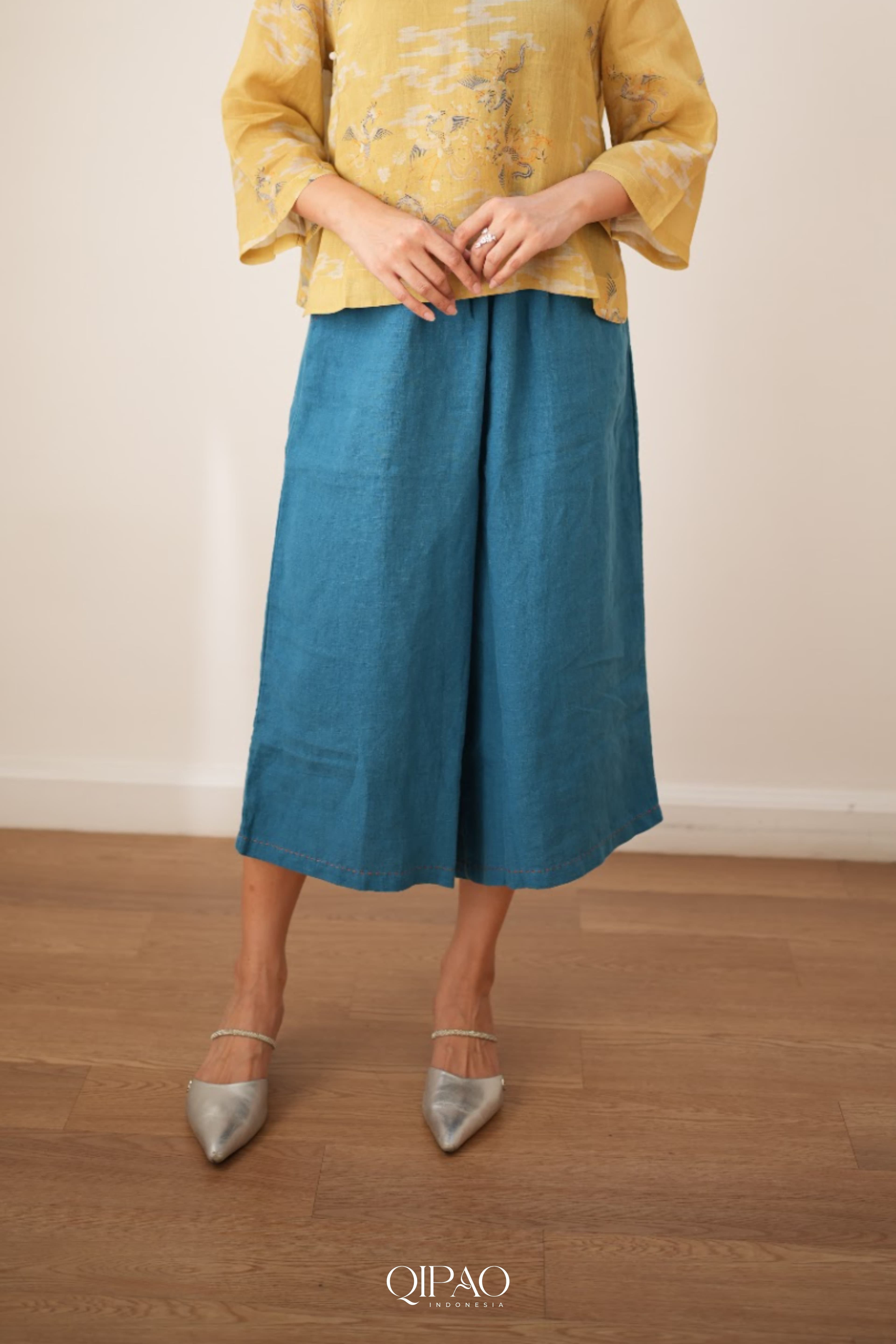 Teal Reverie Wide Pants - 1