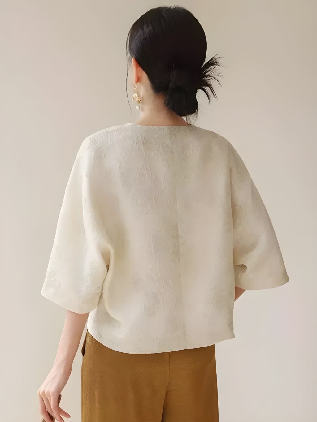 Amelie Ivory Qipao Blouse - 4