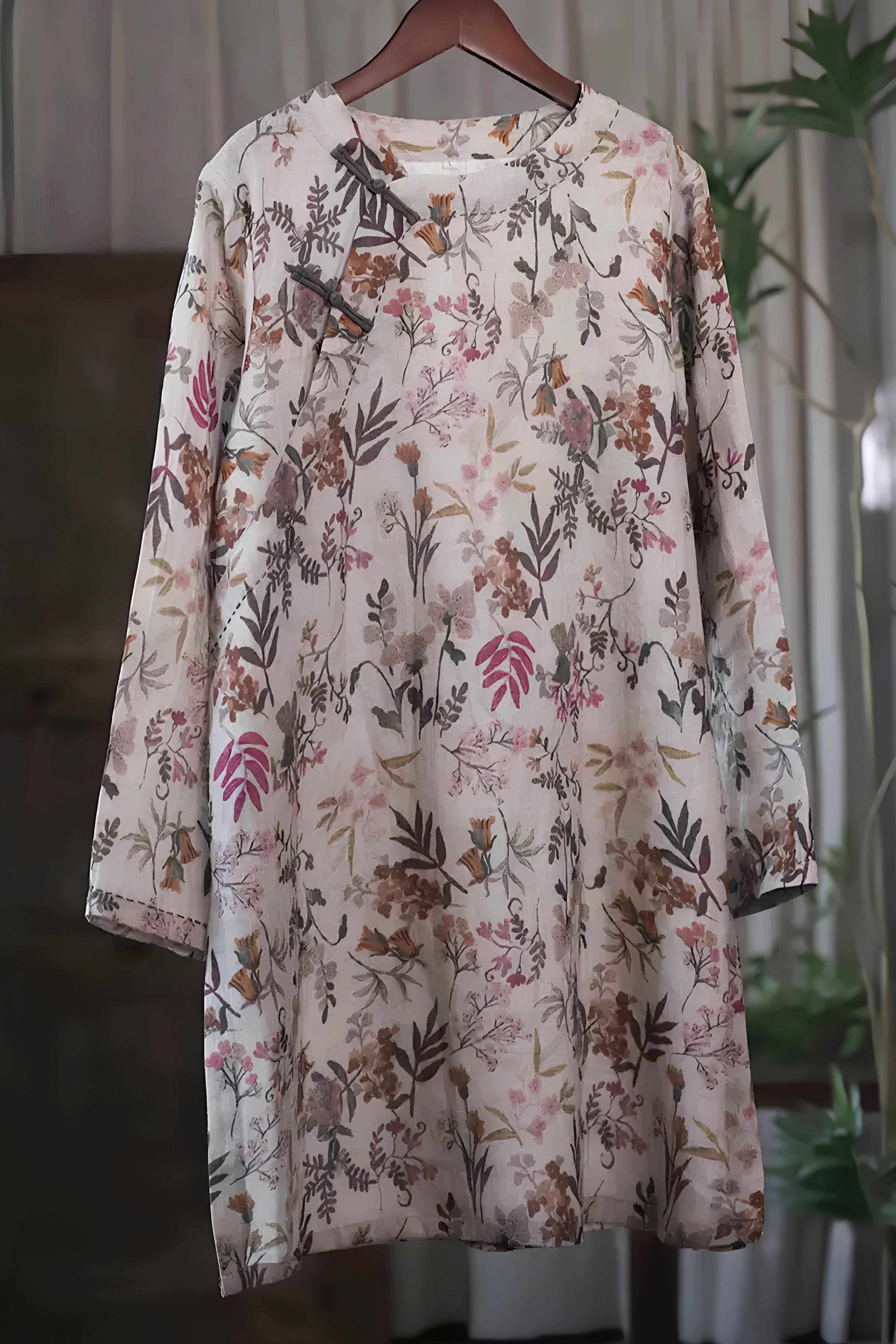 Autumn Flora Qipao Blouse - 1