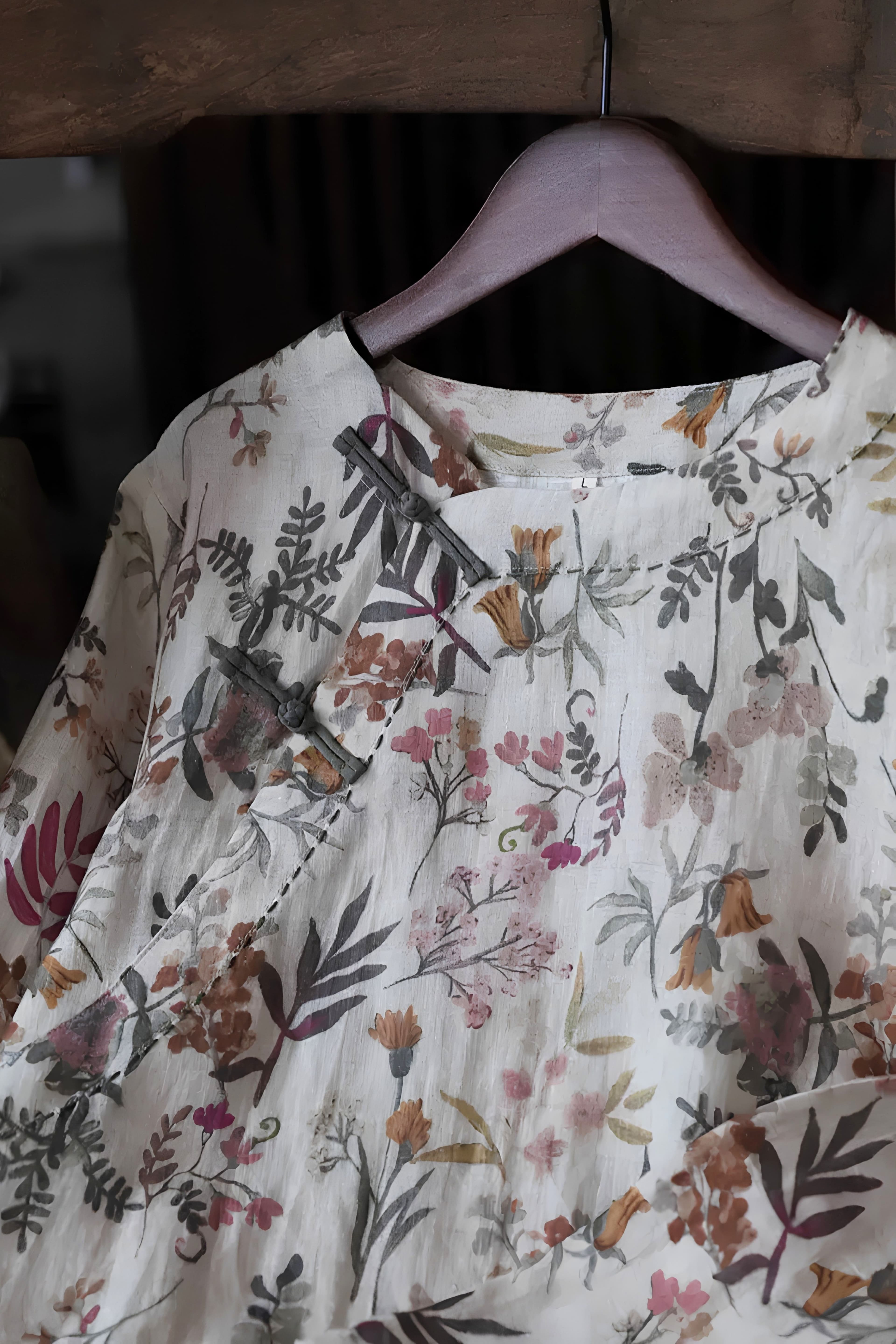 Autumn Flora Qipao Blouse - 4