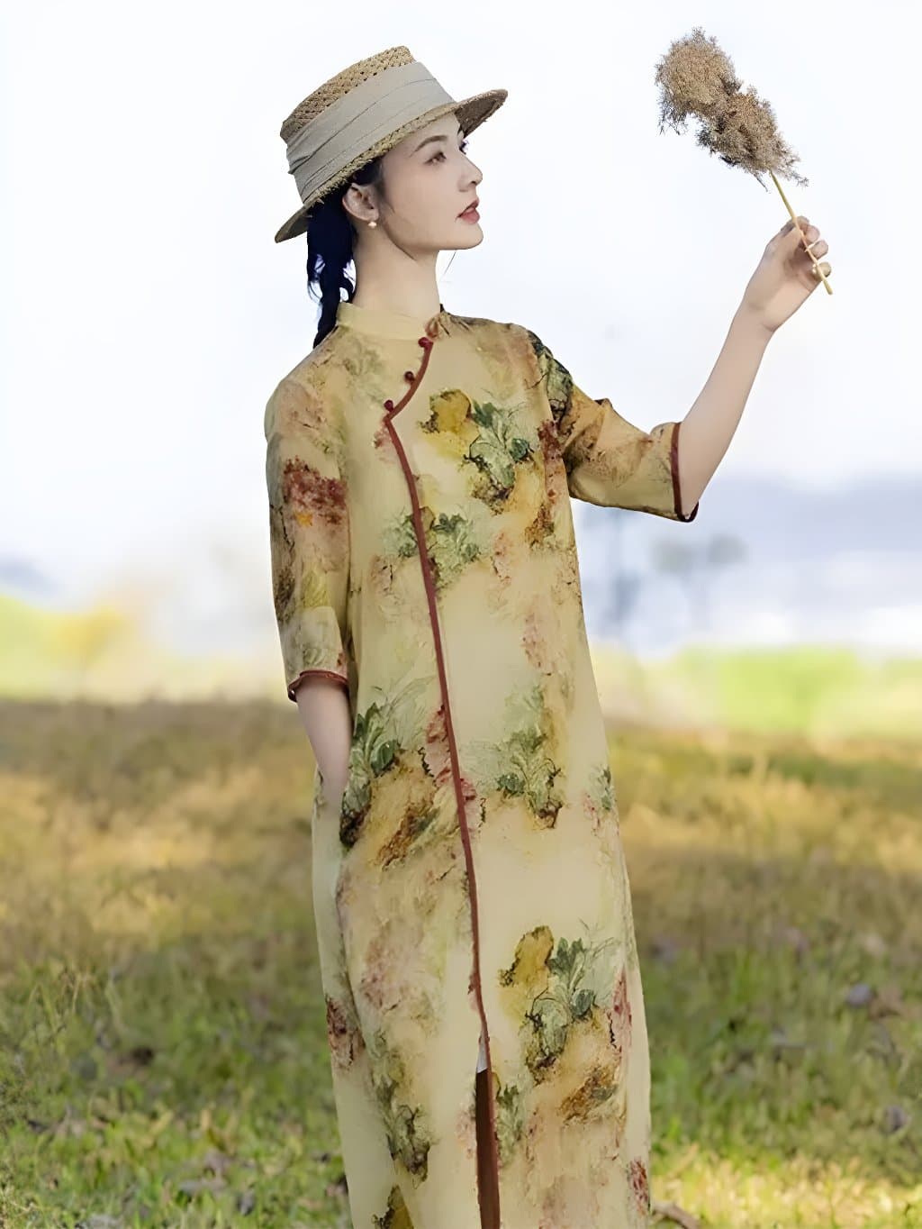 Helena Mustard Qipao Dress - 2