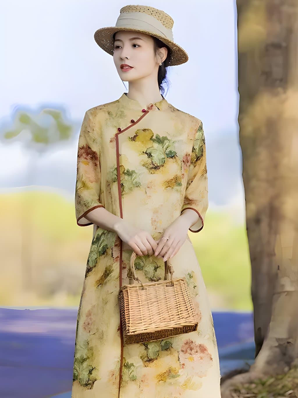 Helena Mustard Qipao Dress - 3