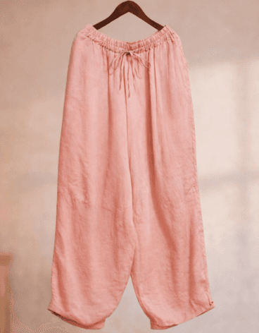 Soft Blush Ramie Pants - Image 1